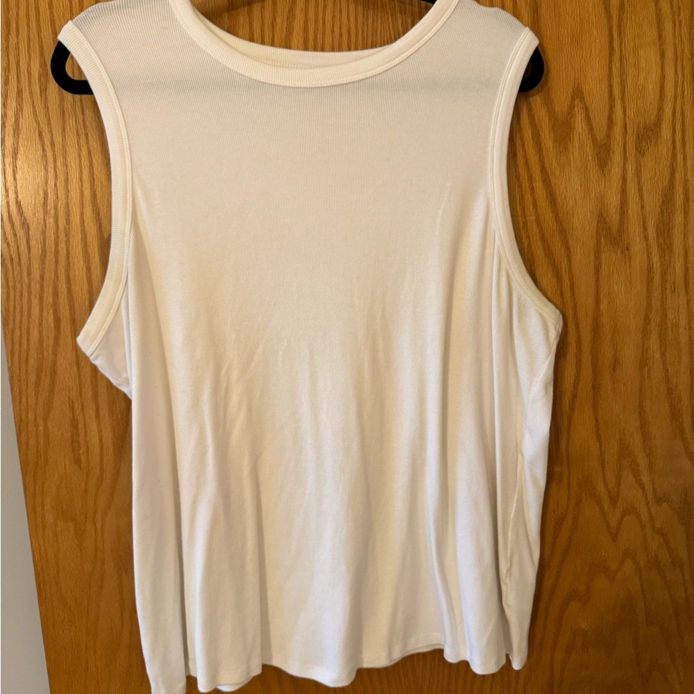 Sleeveless White Women's Top